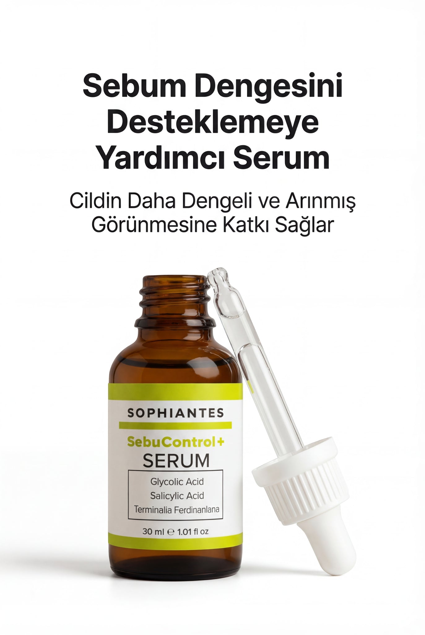 SOPHIANTES | SebuControl+ – Akneye Eğilimli Ciltler İçin Sebum Dengeleyici Serum (30 ml)